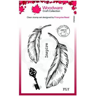 Creative Expressions Woodware Clear Stamps - Two Feathers